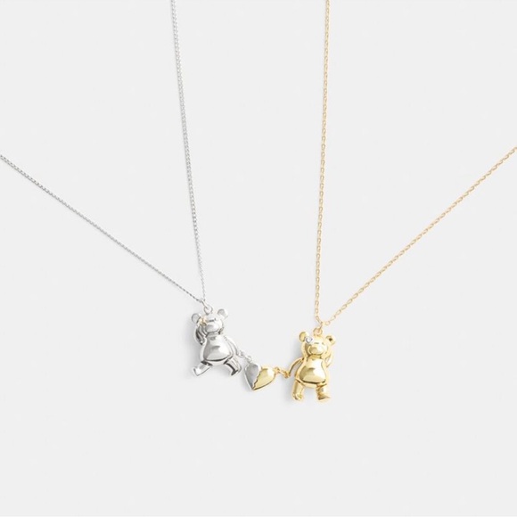 Teddy Bear Heart Friendship Necklace Set 🐻 - Picture 4 of 11